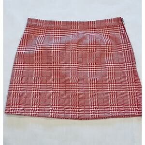 Forever 21 Skirt Women's Size 30 (L)  Red Striped Geometric Zip